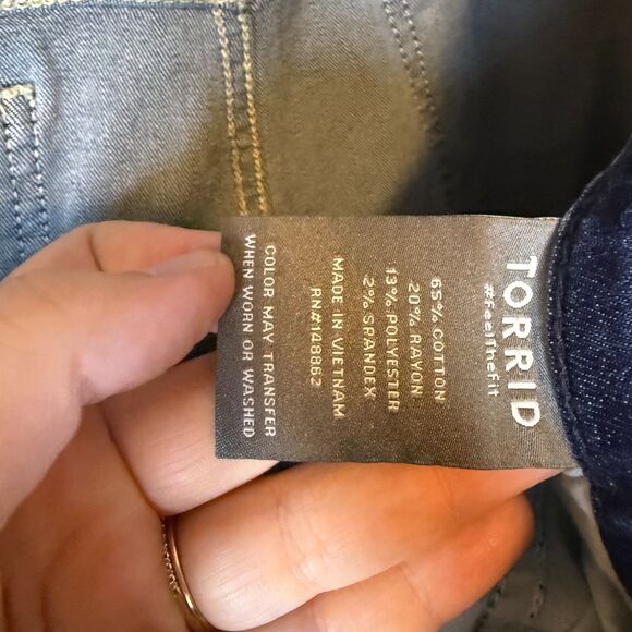 Torrid 30 Extra Short XS Jegging Skinny Stretch Super Soft Jeans Plus Dark Wash - Picture 11 of 12
